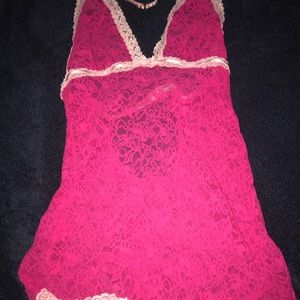 Hot pink and baby pink lingerie